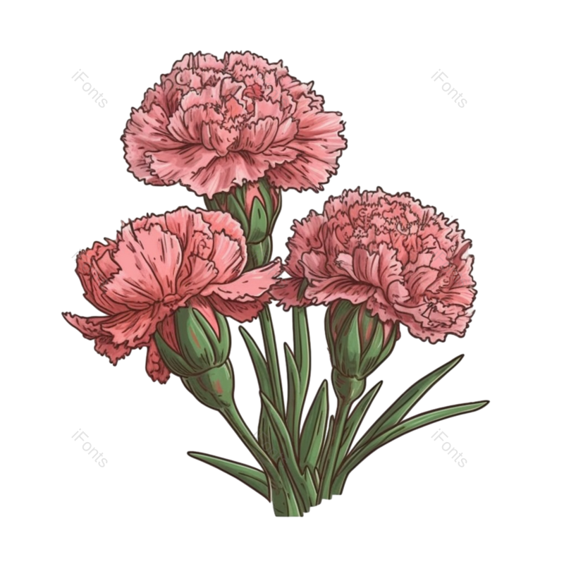 装饰图片,花卉元素,鲜花PNG,花朵插画免抠素材